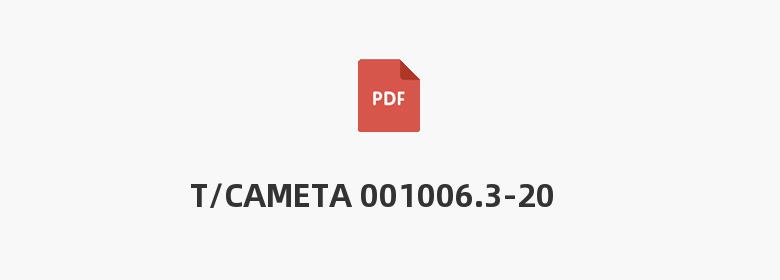 T/CAMETA 001006.3-2022